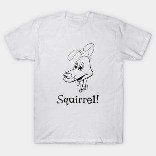 Excited Dog - Squirrel Original Pencil Sketch T-Shirt